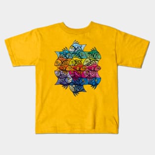 Escher style fish V Kids T-Shirt